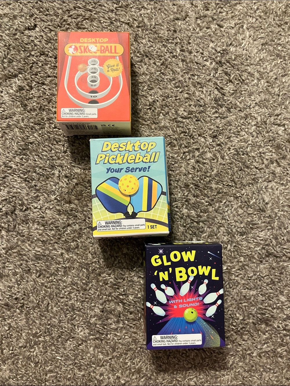 Set of 3 Mini Table Top Games
